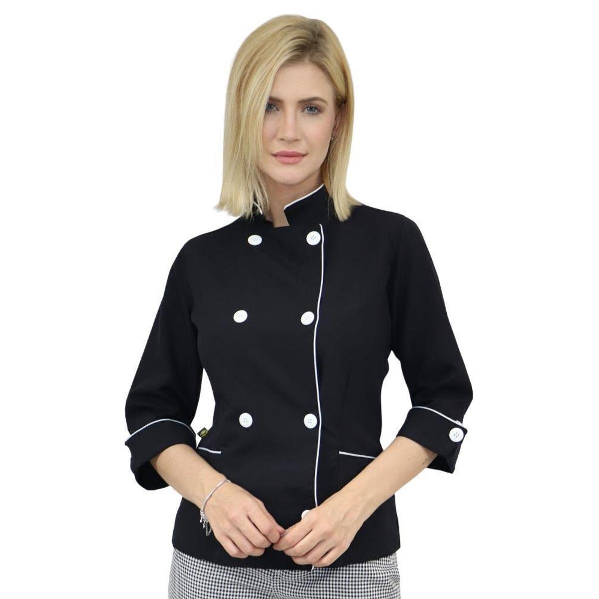 Camisa Feminina Manga 3/4 Algodão - Camisa Chefe - Gambuza