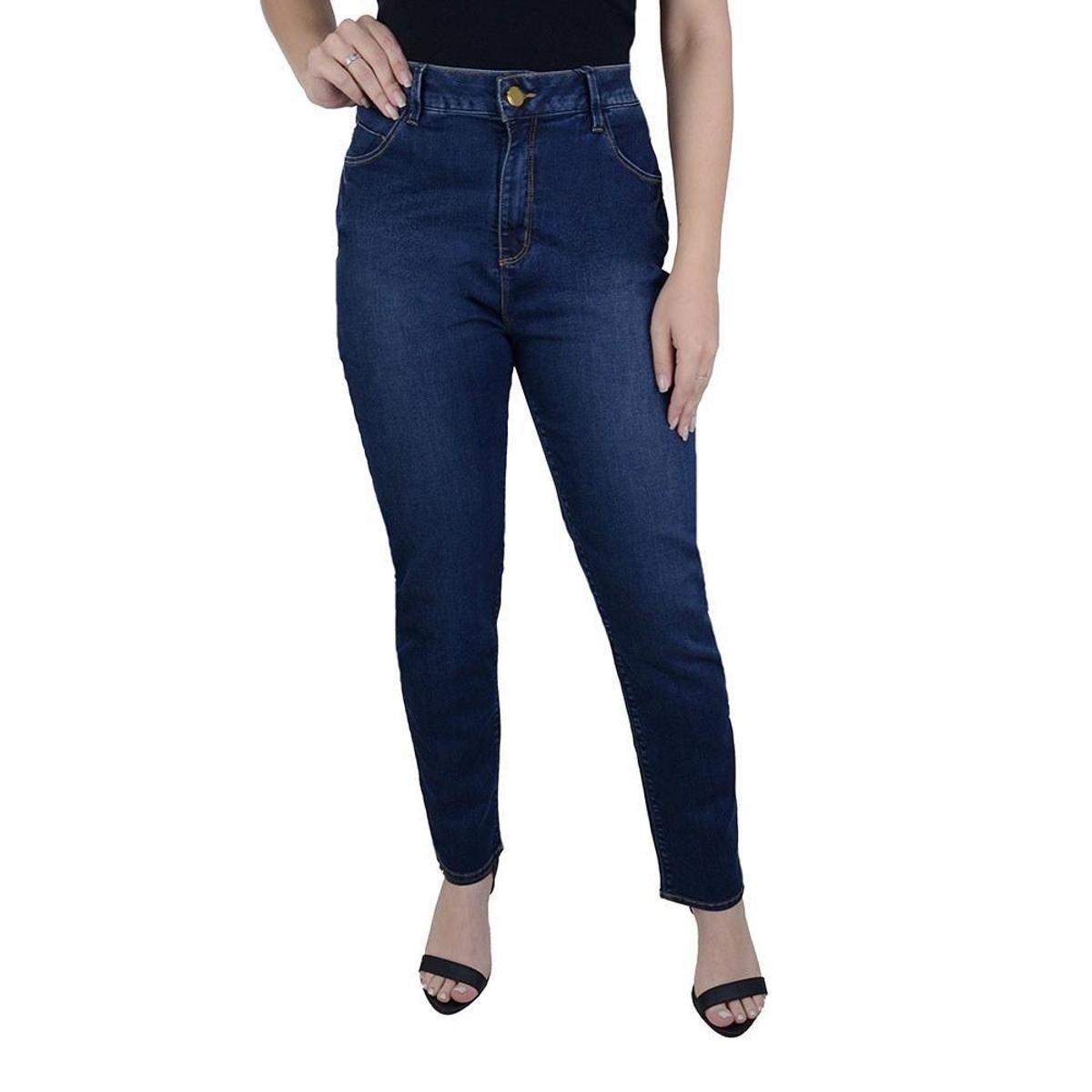 Calça Feminina Lado Avesso Jeans New Straight Stone - L12505