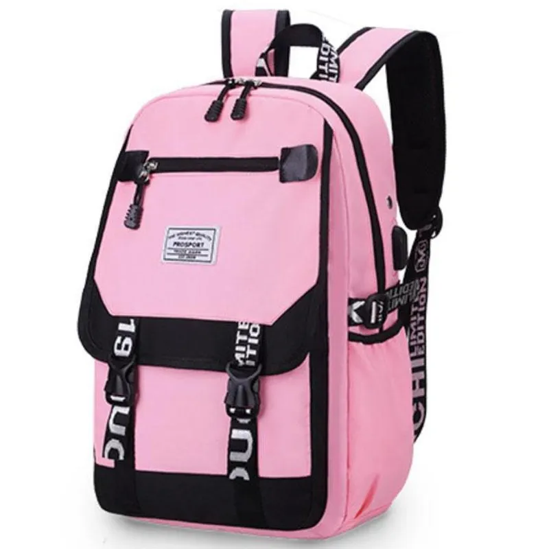 Mochila Escolar Feminina com Entrada USB e Saída para Fone de Ouvido - Top Teen