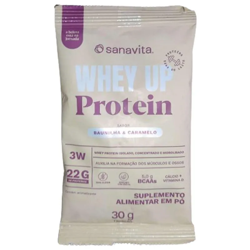 Body Up Protein - 1 Sachê 20g Baunilha & Caramelo - Sanavita