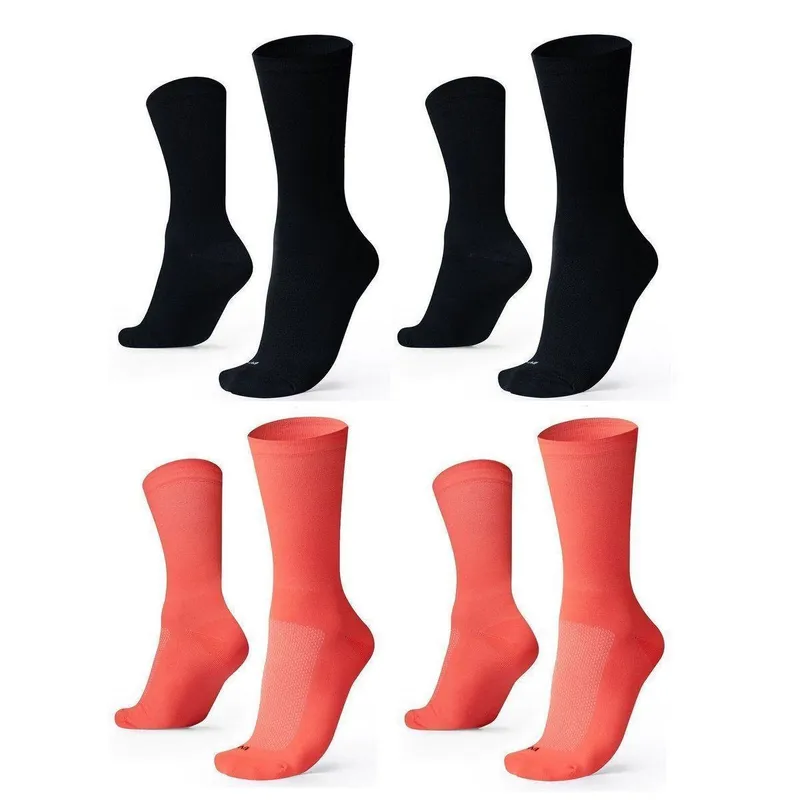 Kit 04 Pares Meia De Corrida Lisas B.V. PRETO/LARANJA 36-42
