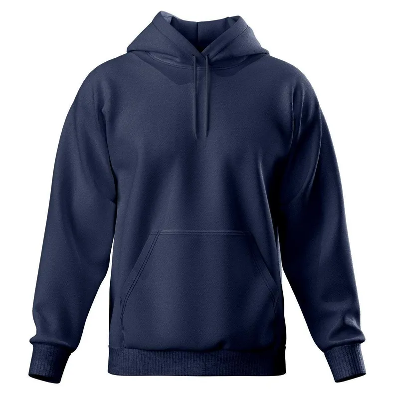 Blusa de Frio Moletom Canguru Com Capuz Masculino Liso Casual