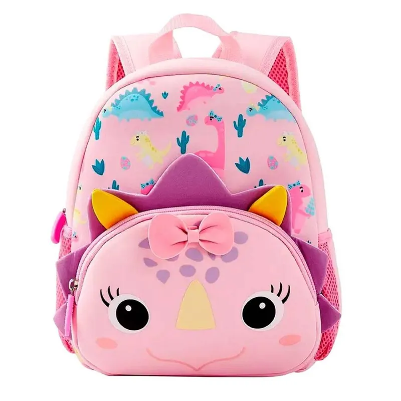 Mochila Escolar Infantil Yins Girl Dino 12pol. Menina - Ref YS42324