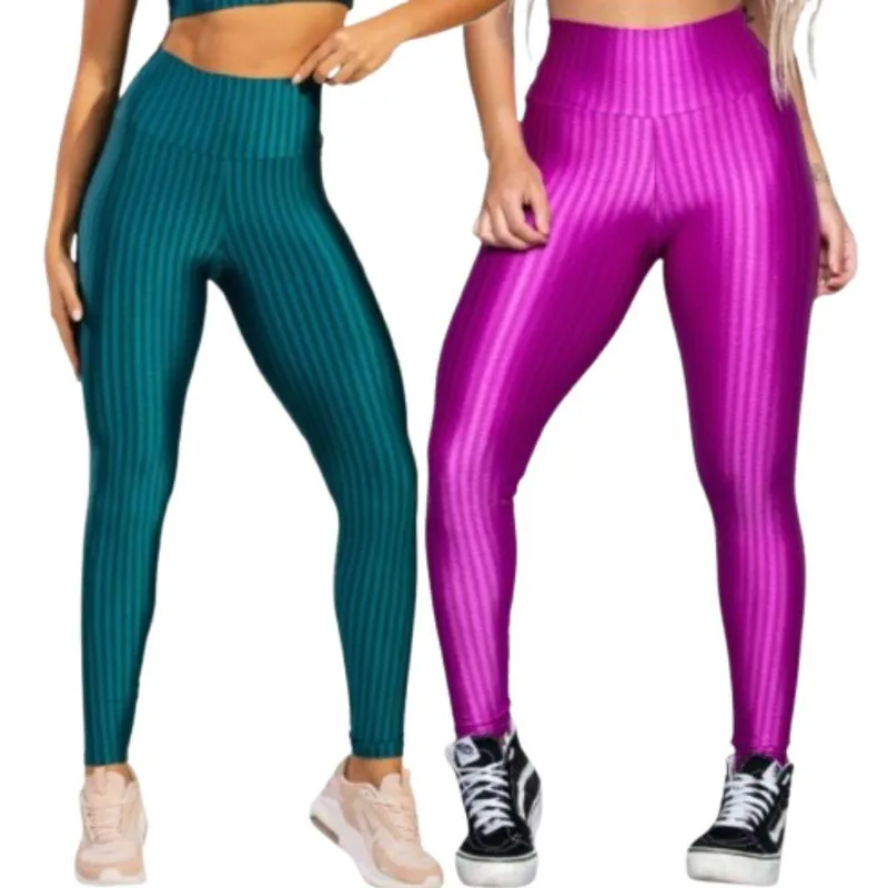 KIT 2 Calça Legging de Academia New Zig 3D Serra e Mar Treino