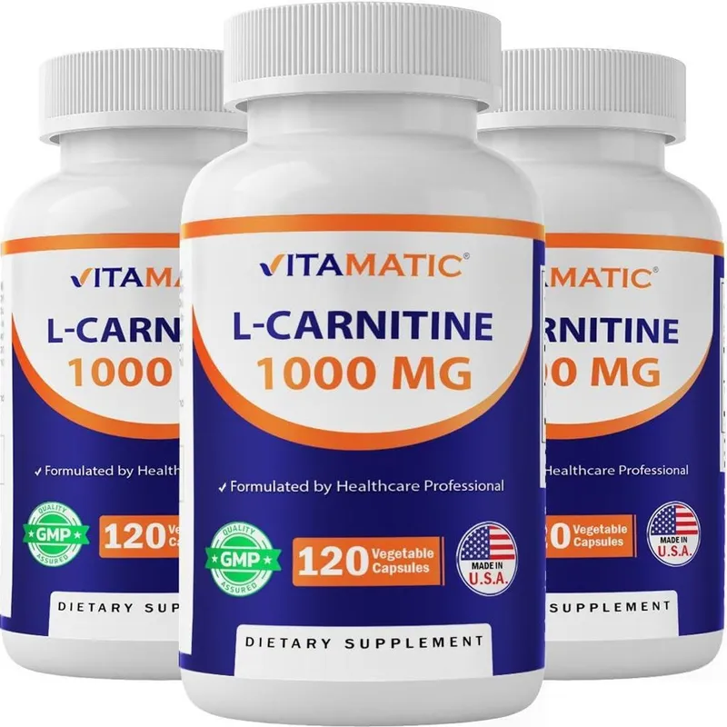 Suplemento Vitamatic L-Carnitina Fumarato 1000mg 120 Cápsulas