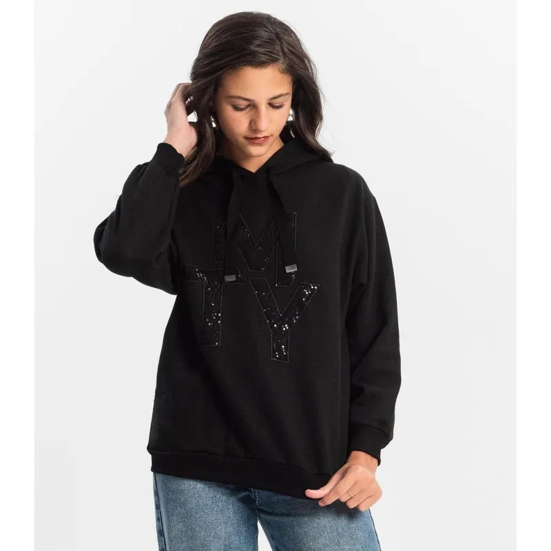 Blusão Juvenil Minty Com Capuz Feminino