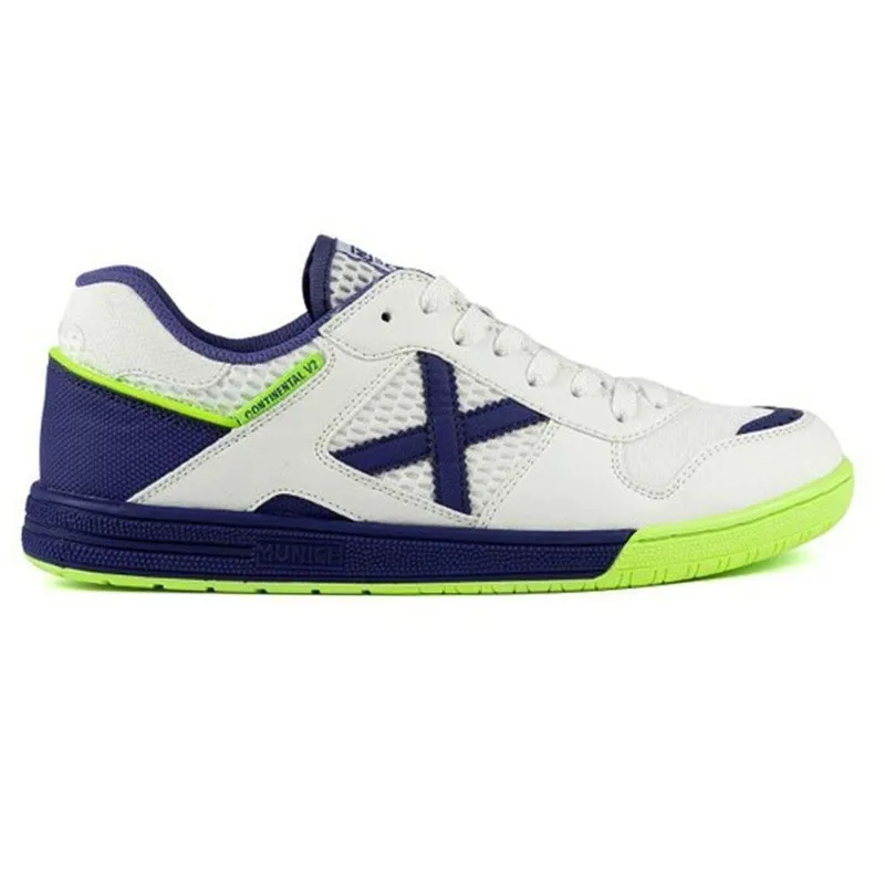 Chuteira de Futsal Masculina Munich Continental V2 Branco - 4104