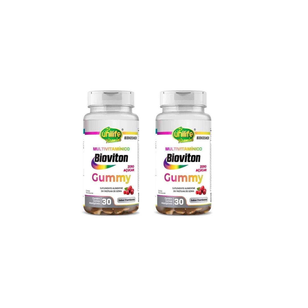 Kit 2 Multivitamínico Gummy Unilife Bioviton 2x30 Gomas De Framboesa