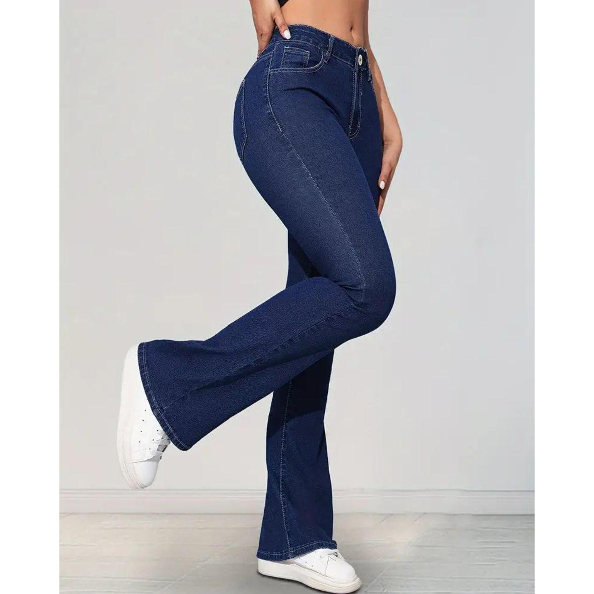 Calça Skinny Flare Tex Jeans Elegante e Casual Feminina