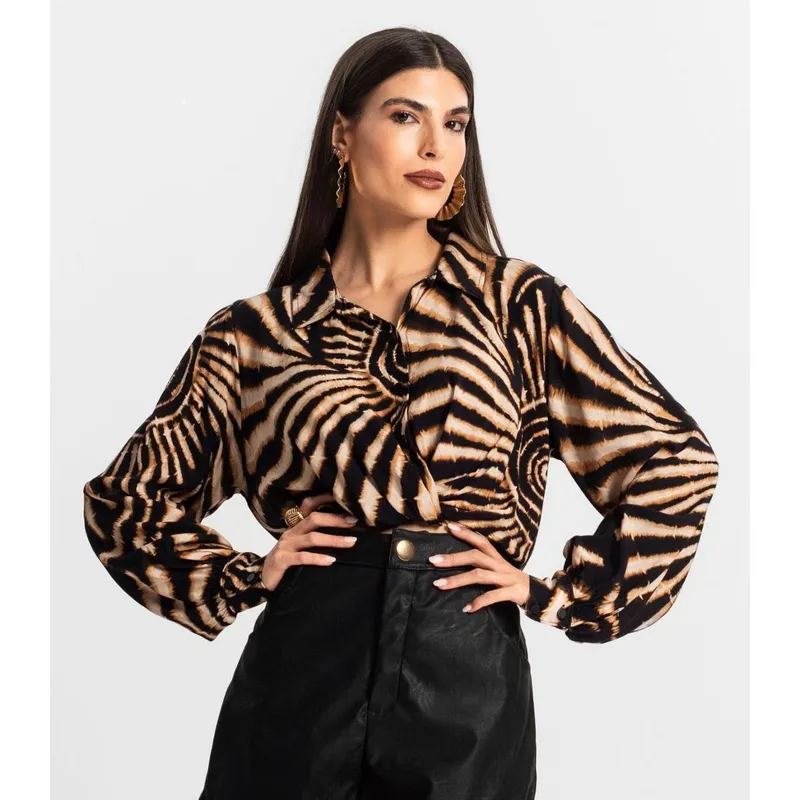 Camisa de Viscose Manga Longa Endless