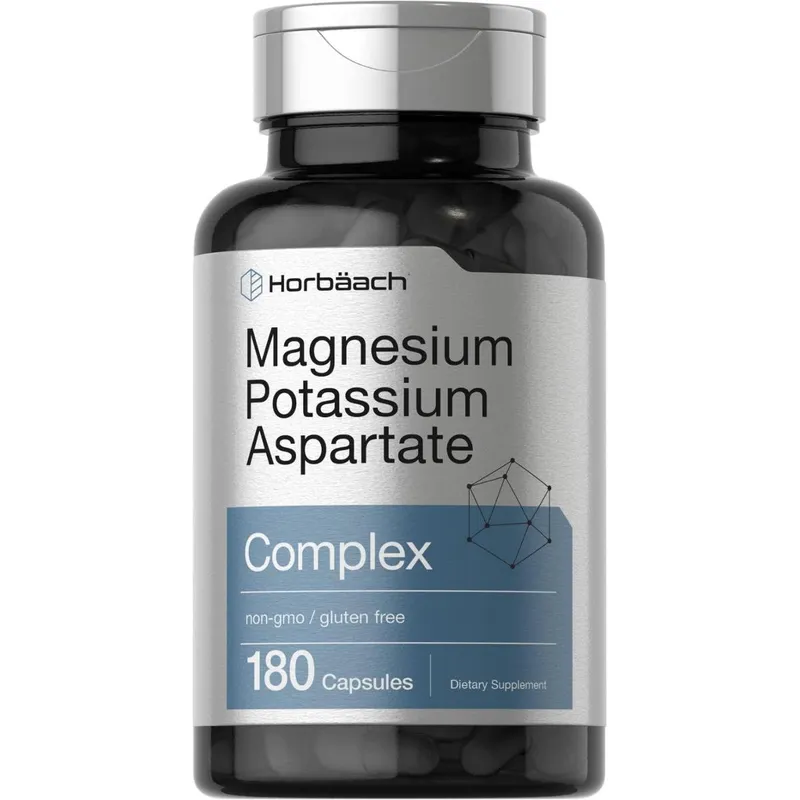 Suplemento Horbäach Magnésio e Aspartato de Potássio 180 Cápsulas