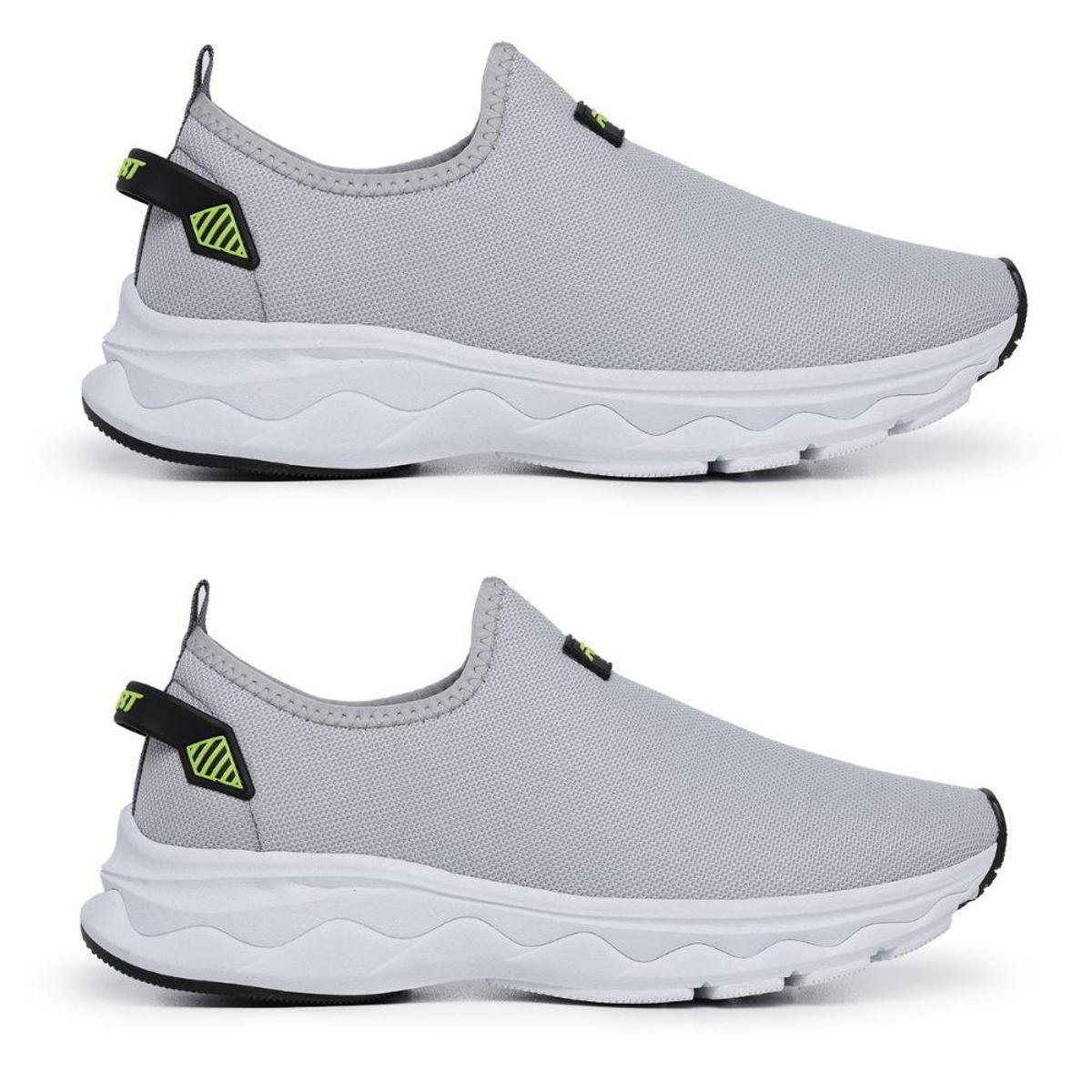 Kit 2 Tênis Slip On Meia Masculino Macio Leve Caminhada Tamanho:38;Cor:
