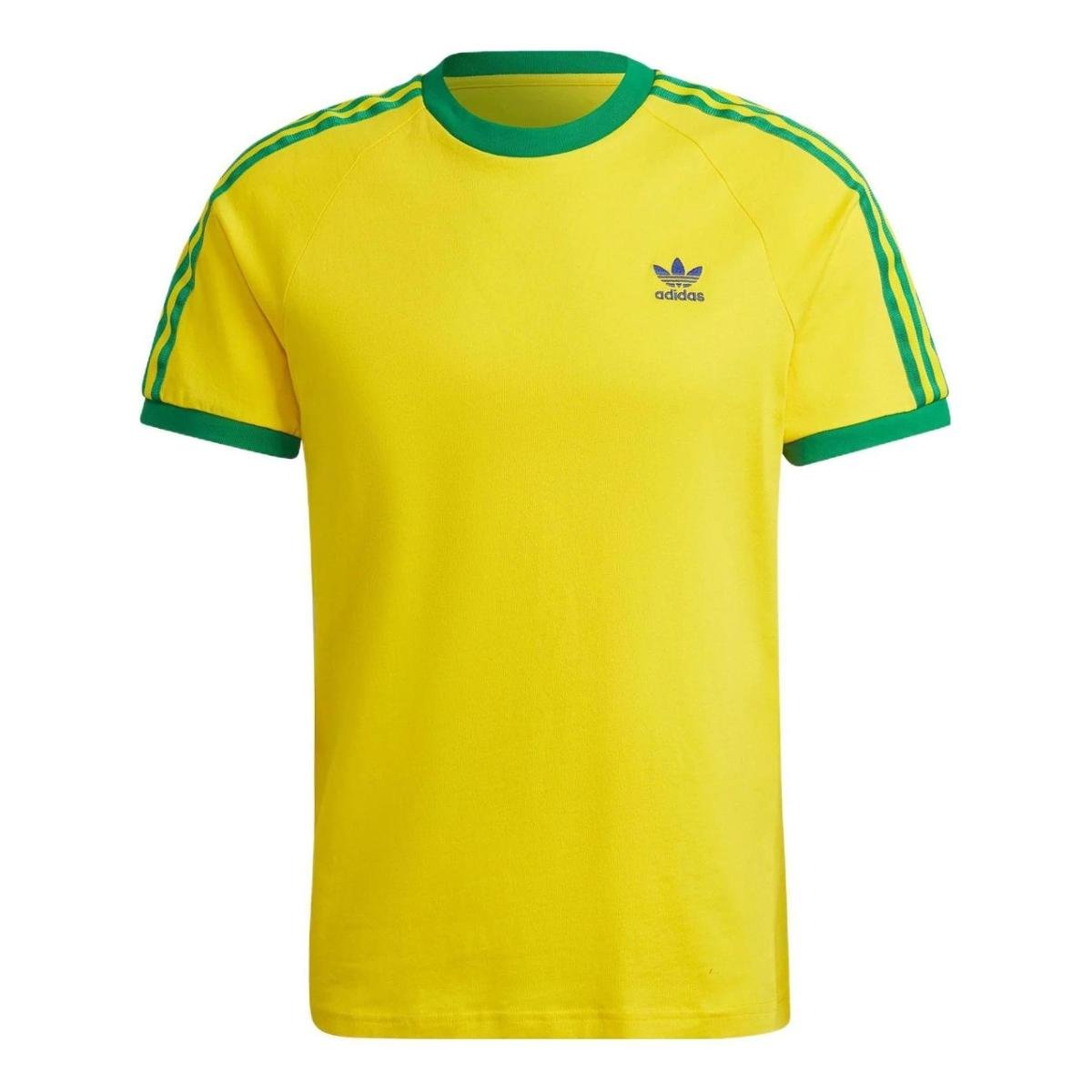CAMISA MASCULINA ADIDAS BRASIL HK7422 AMARELA