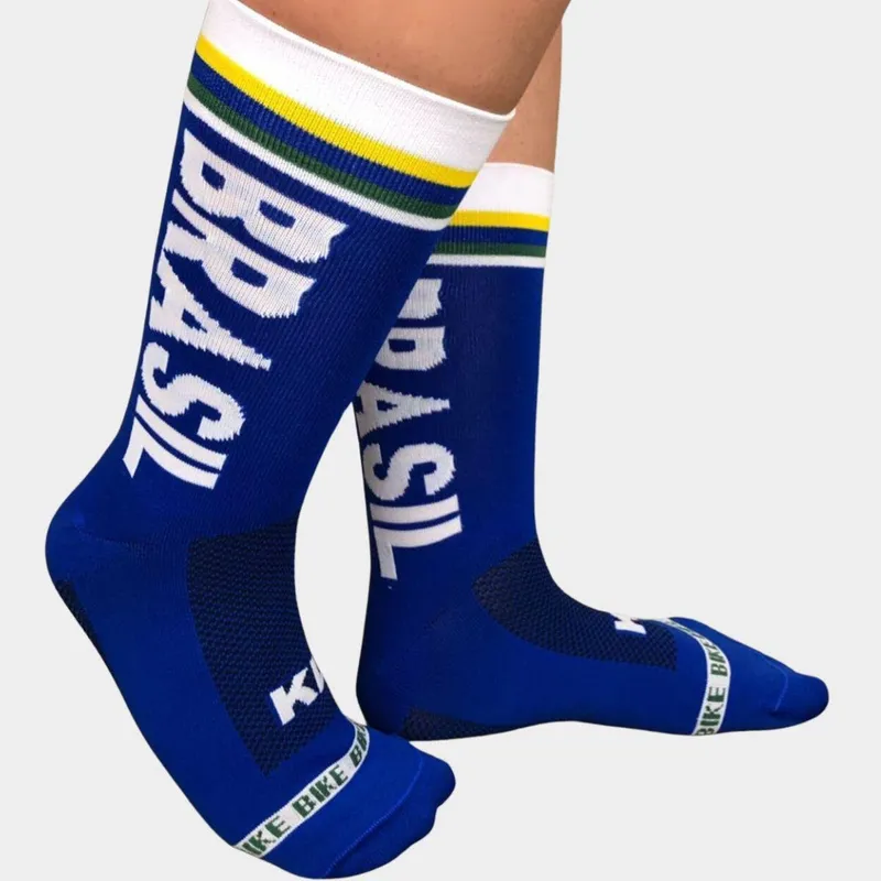 A Meia de Ciclismo Brasil Azul