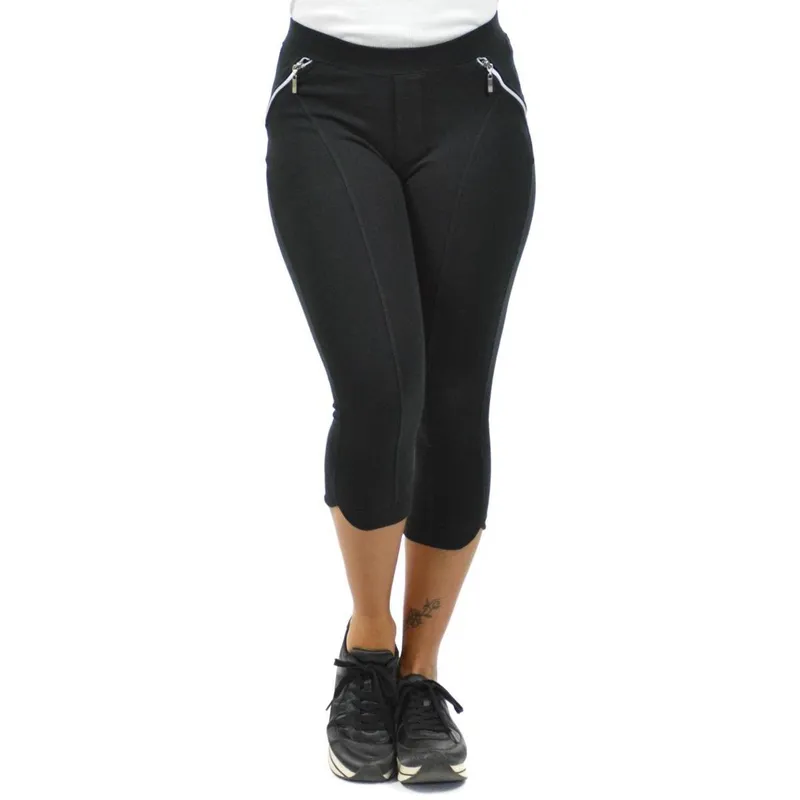 Calça capri moderna fenomenal Verde militar P
