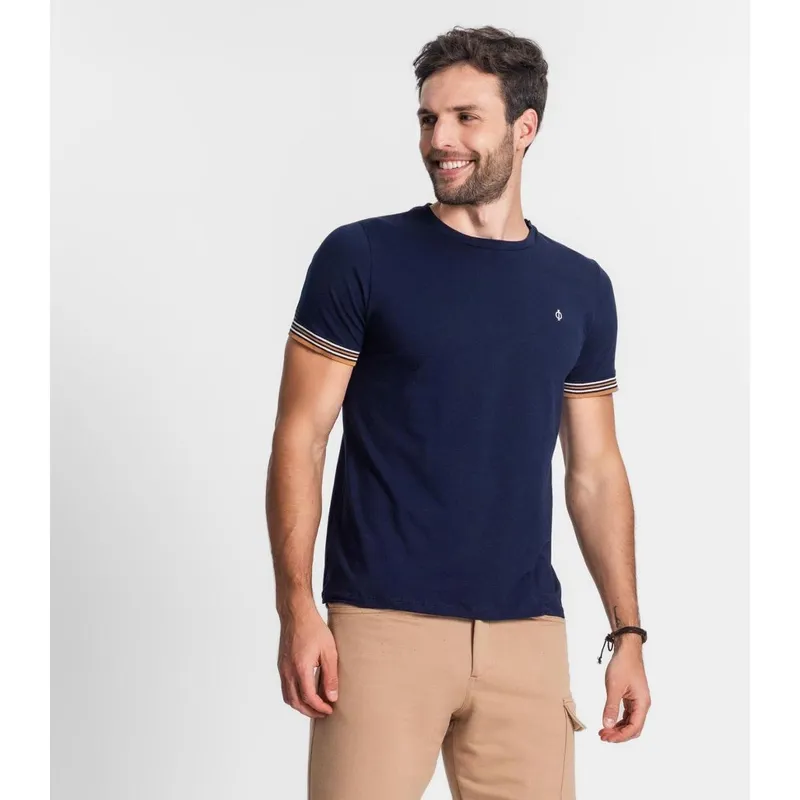 Camiseta Básica Masculina Diametro Azul