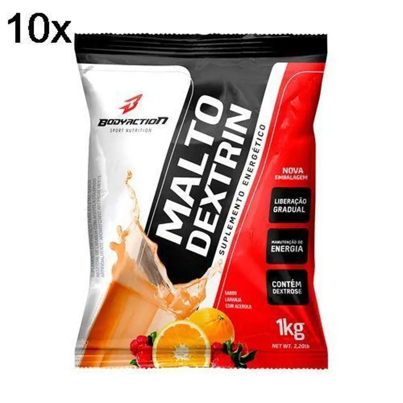 Kit 10X Malto Dextrin BodyAction - 1000g