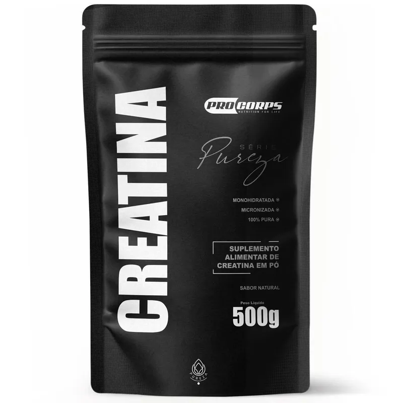 Creatina Pro Corps Monohidratada 500g | Hipertrofia, Força e Energia Muscular