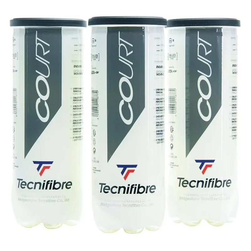 Bola de Tênis Tecnifibre Court Pack com 3 Tubos