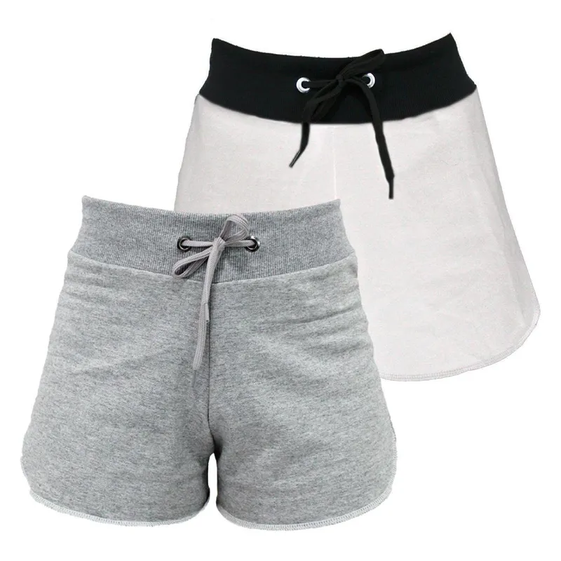 Kit com 2 Short Moletom Feminino Plus Size Academia Casual Dia a Dia TropiCaos