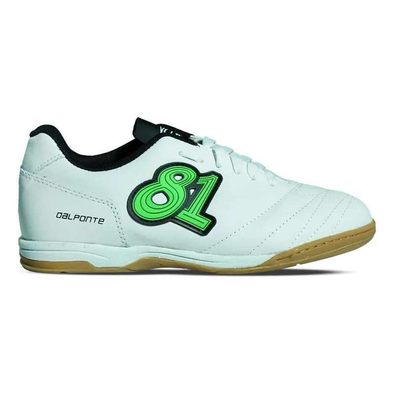 Chuteira Futsal Dalponte 81 Alfa Couro Branca Masculina