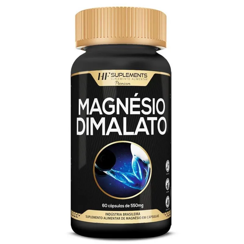 MAGNESIO DIMALATO PREMIUM 550MG 60 CAPS HF SUPLEMENTOS