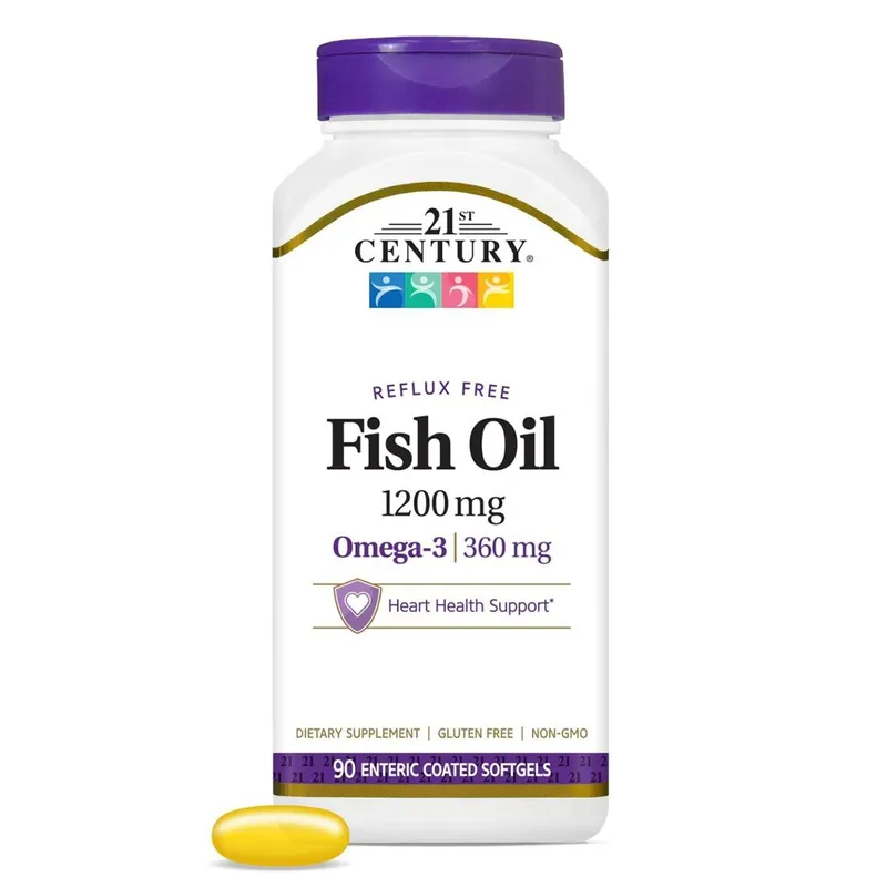 Suplemento de óleo de peixe 21st Century 1200 mg (90 unidades)