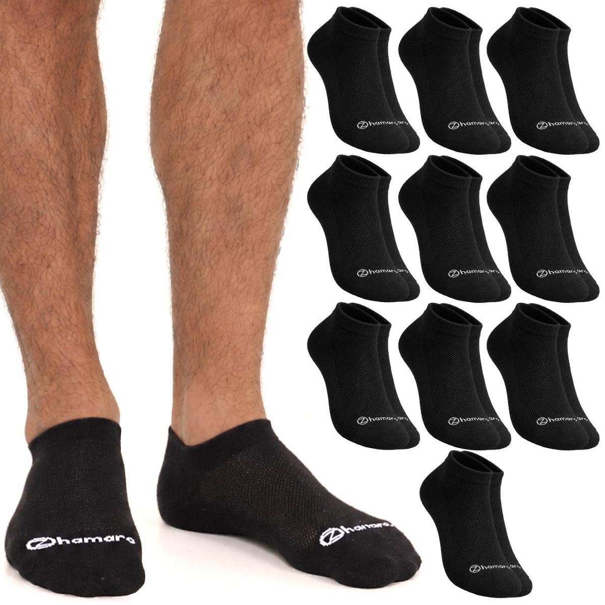 Kit 10 Pares Meias Zhamaro Cano Curto Soquete Baixo Algodão Atoalhada Masculina Feminina Confortável