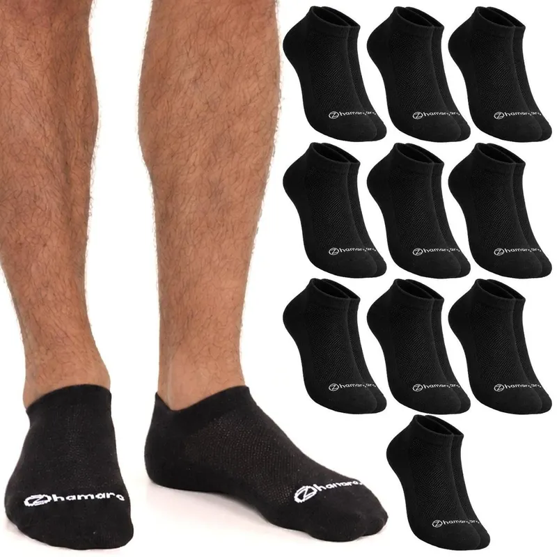 Kit 10 Pares Meias Zhamaro Cano Curto Soquete Baixo Algodão Atoalhada Masculina Feminina Confortável