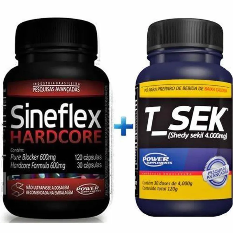 Kit - Sineflex Hardcore 150 Caps + T_Sek 120g - Power Supplements