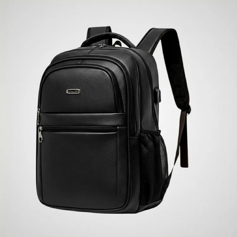Mochila Masculina Executiva Couro 33L Resistente Para Trabalho Faculdade