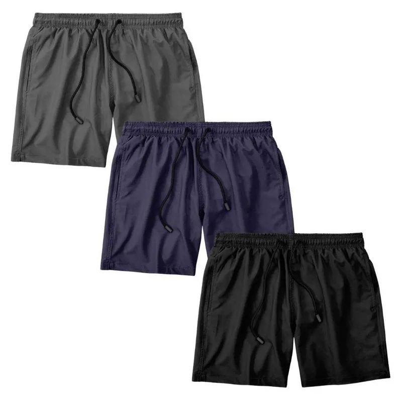 Kit 3 Shorts Masculino Bermuda Praia Academia Treino Esporte Shorts Gênero:Homem;Tamanho:GG;Cor: