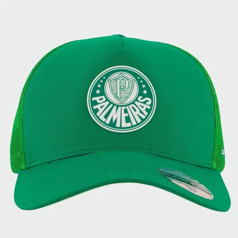 Boné Palmeiras Trucker Brasão Silk Frontal Oficial Licenciado