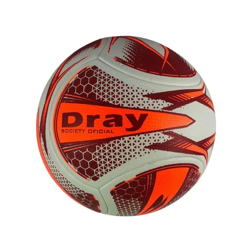 Bola Futebol Society dray Laranja-Vermelho Oficial