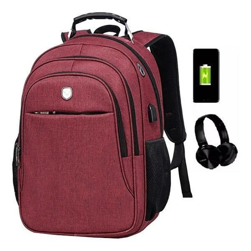 Mochila Notebook Entrada Usb E Fone Masculina Feminina