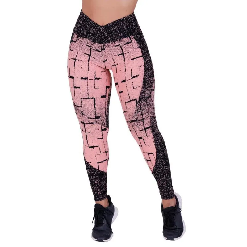 Legging Fitness Feminina Recortes Degrade Cós Transpassado Orbis Azul