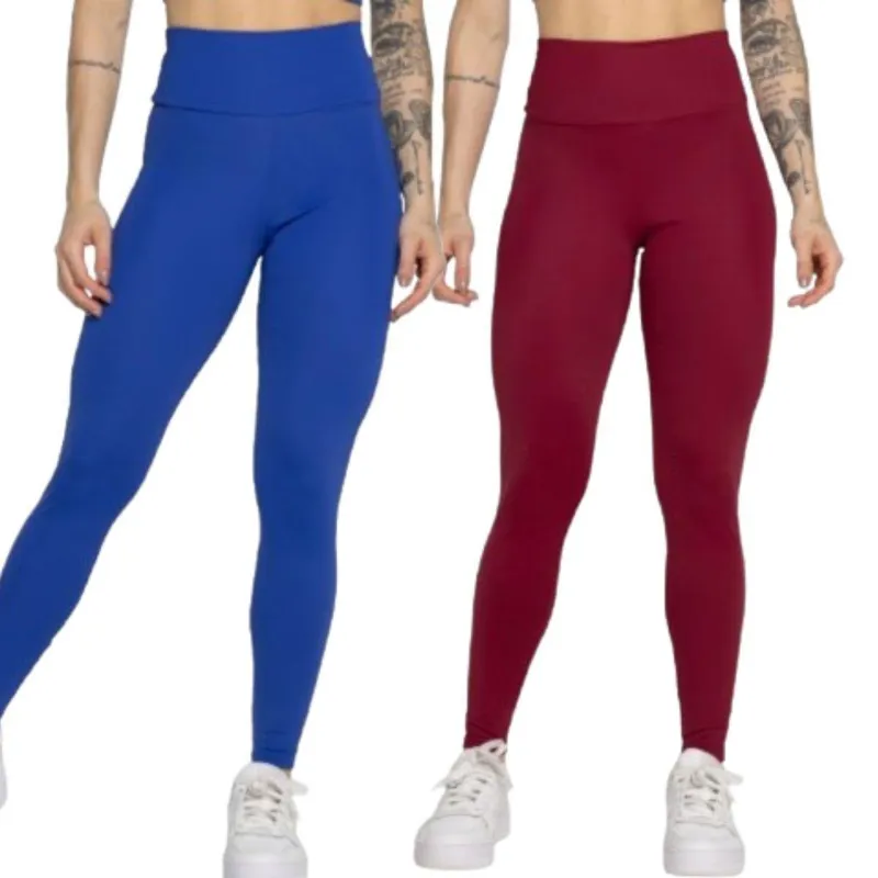 KIT 2 Calça Legging Smart Serra e Mar Cós Alto Roupa Para Treino Academia Moda Fitness