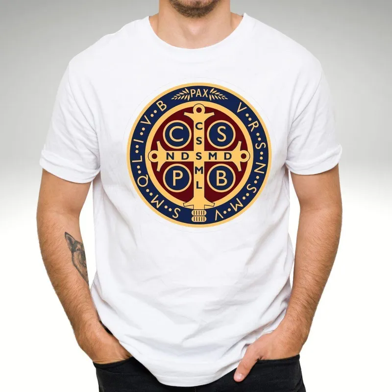 Camiseta Básica Masculina São Bento Medalha Algodão – Conforto e Estilo Casual