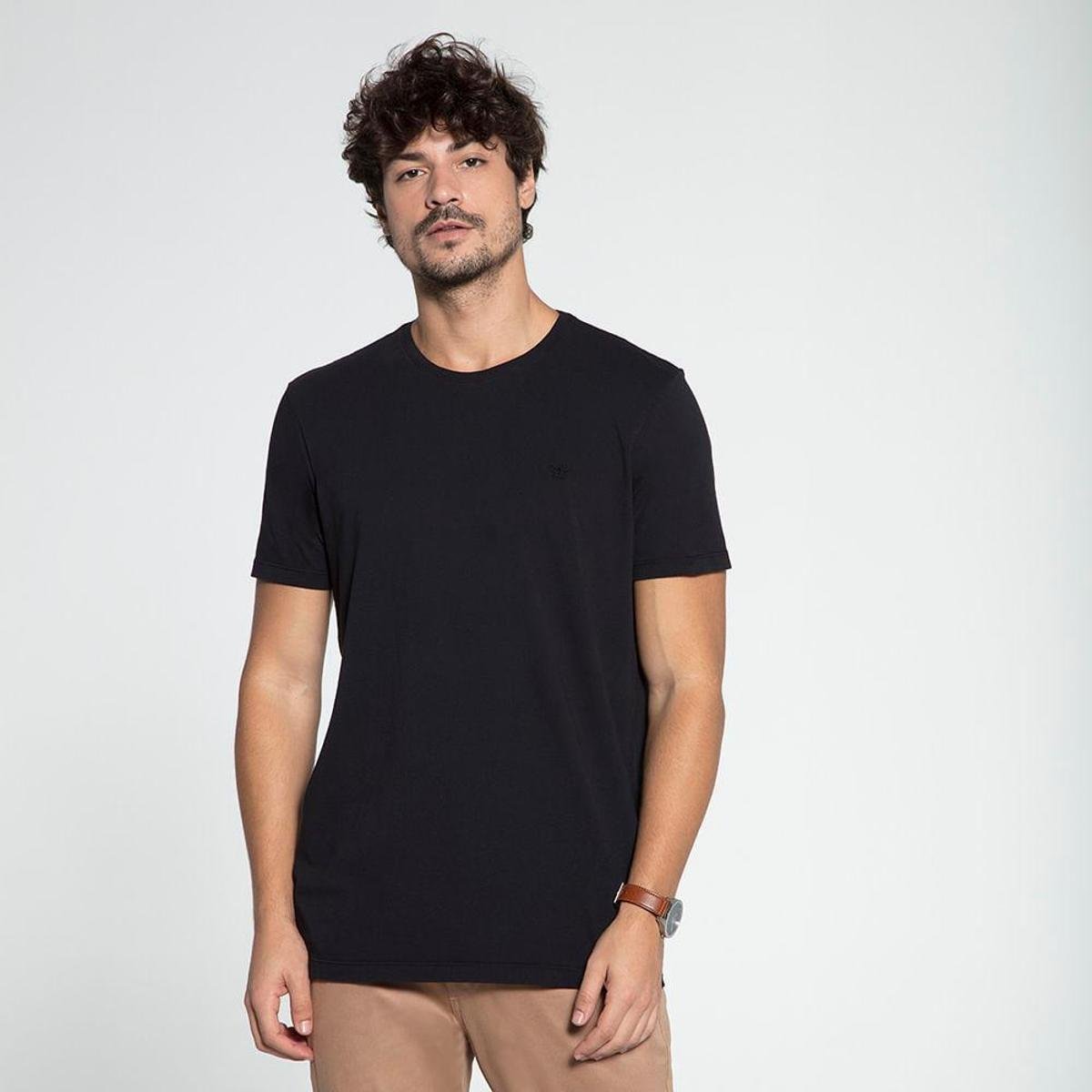 Camiseta Masculina Básica Docthos Easy Meia Malha Tinturada Slim 038 PETROLEO EG