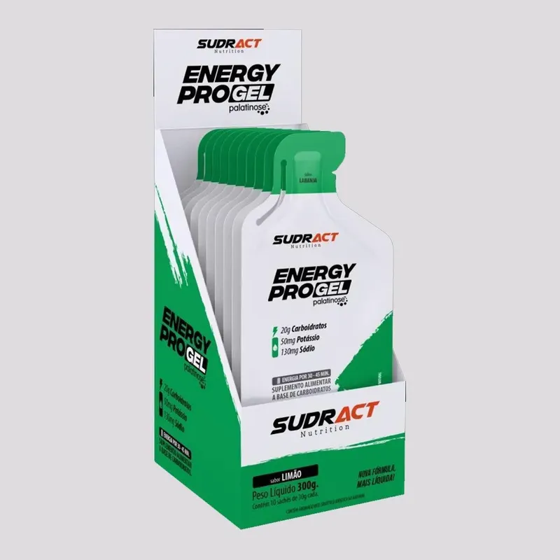 Gel Carbo Sudract Energy Pro 10 Sachês de 30g
