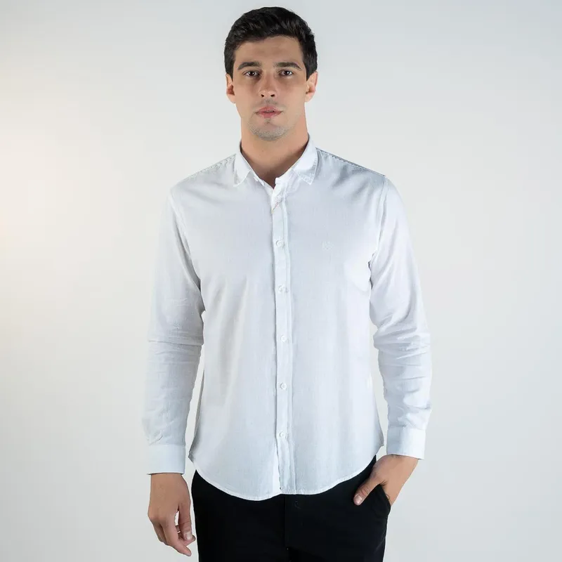 Camisa Linho Pienza Versatiold Branca