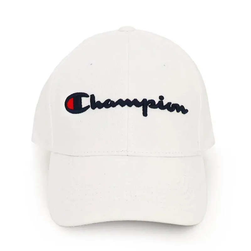 BONÉ CHAMPION CLASSIC TWILL HAT SCRIPT ABA CURVA BRANCO