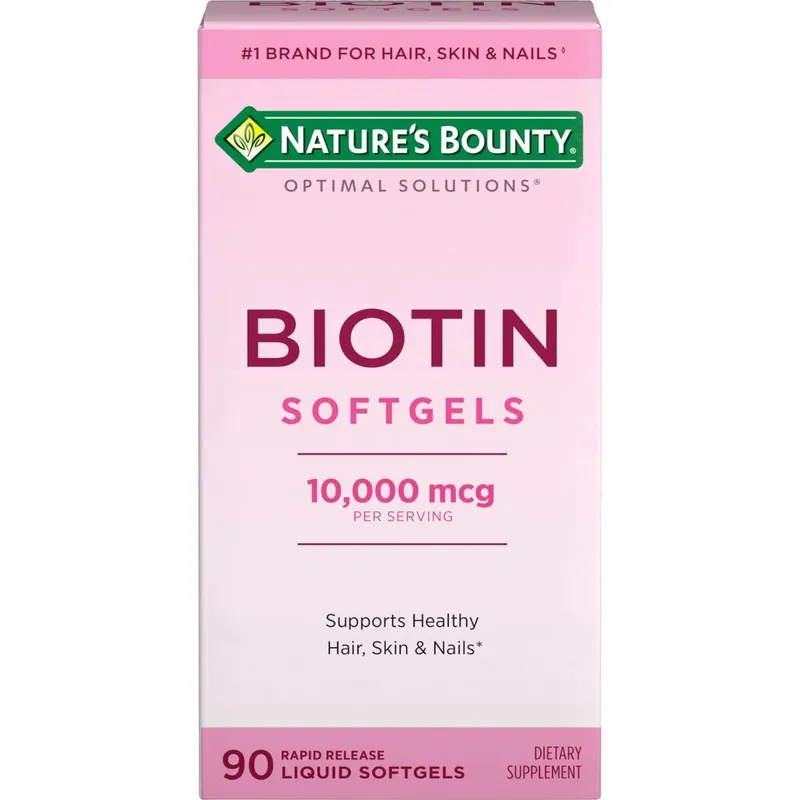 Suplemento Nature'S Bounty Biotina 10000Mcg Para Cabelos 90 G
