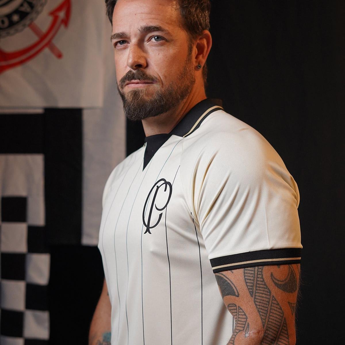 Camisa Corinthians Off-white Dry Retrô 1910 Masculina