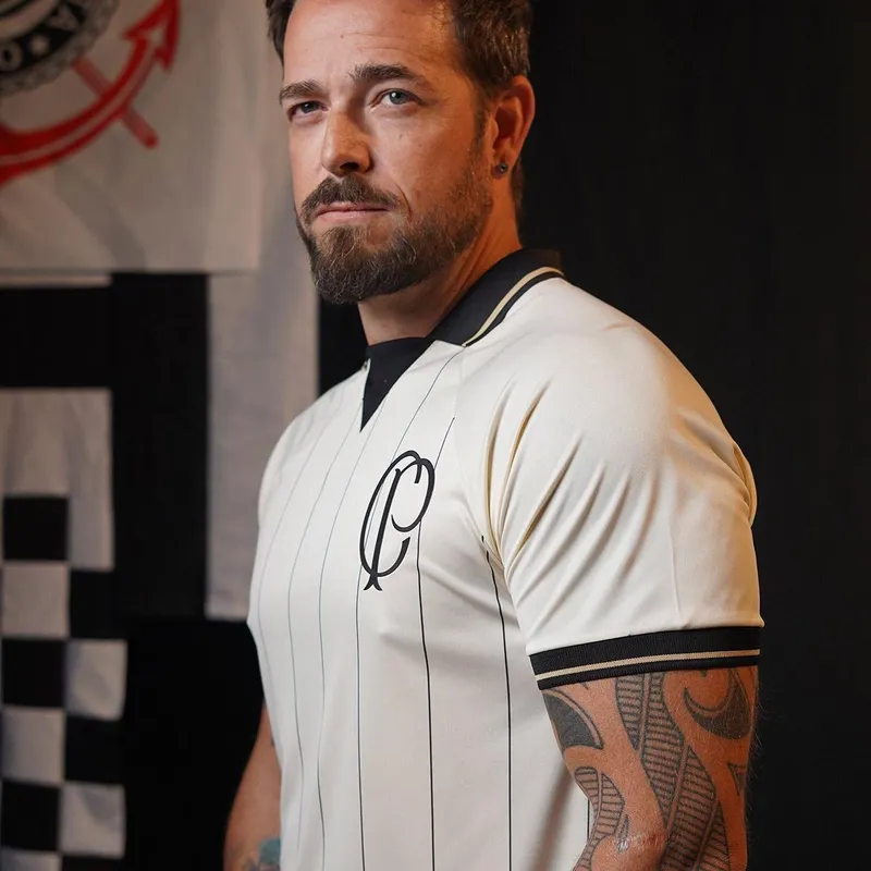 Camisa Corinthians Off-white Dry Retrô 1910 Masculina