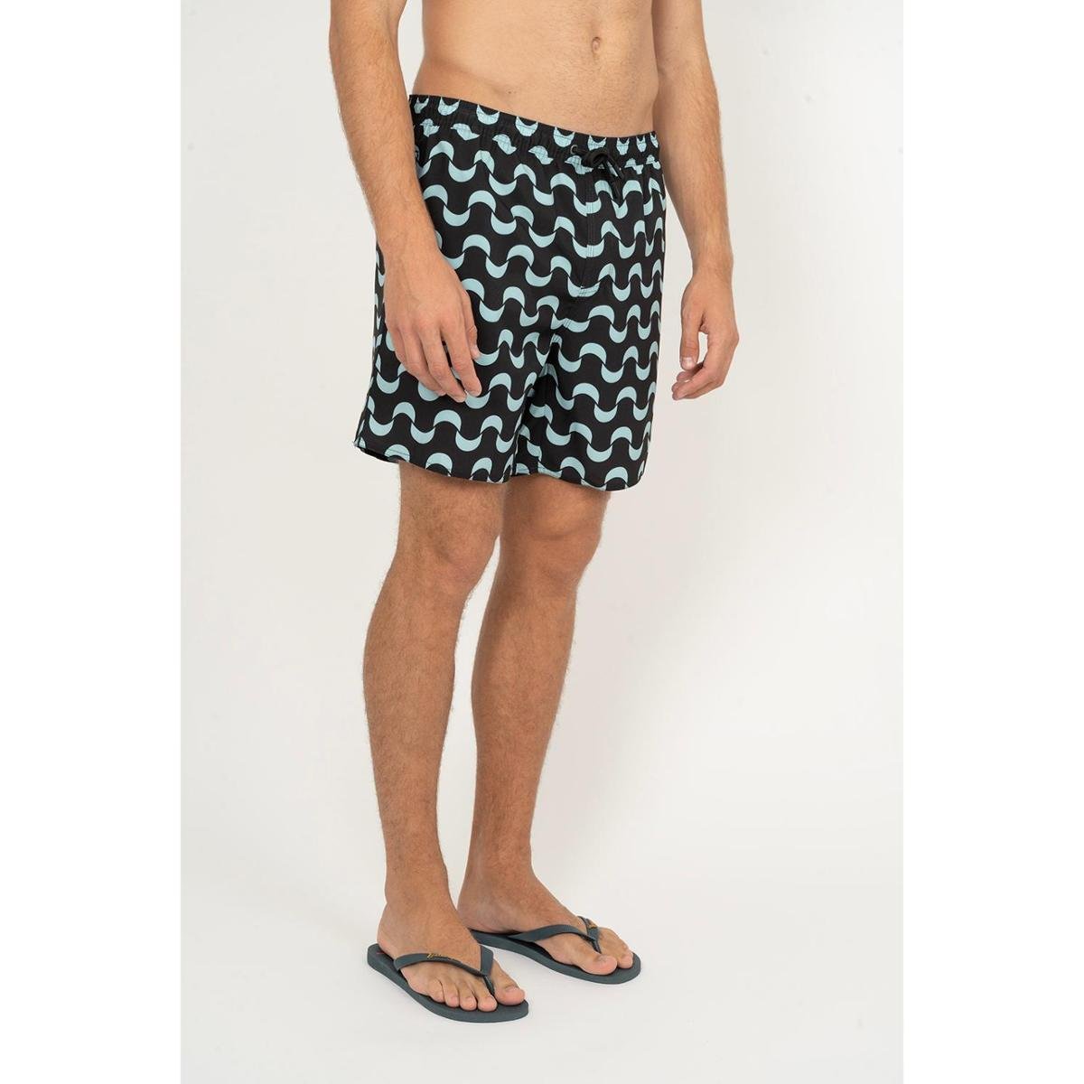 Shorts Estampado Preto