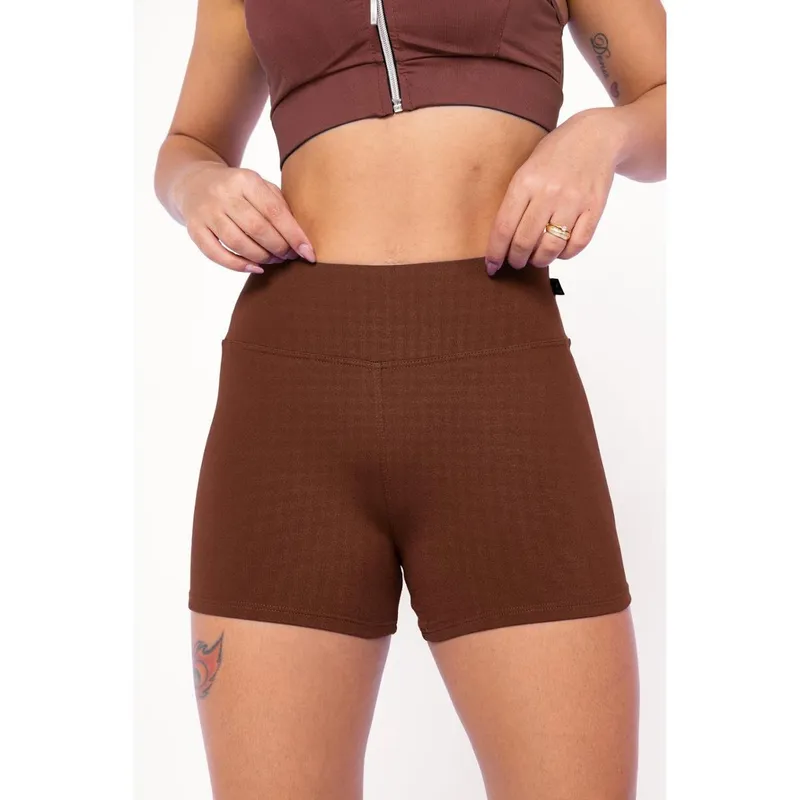 Short Suplex Academia Fitness Feminino Cintura Alta - Wolfox Pronta Entrega