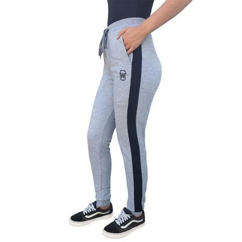 CALÇA DE MOLETOM SLIM JOGGER WOOKS LISTRA FEMININA - WM14-PRETO-G