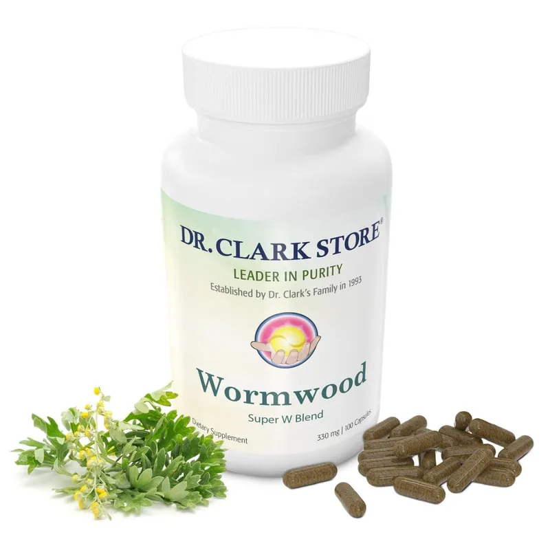 Suplemento Dr. Clark Wormwood Super W Blend 330 mg - 100 cápsulas