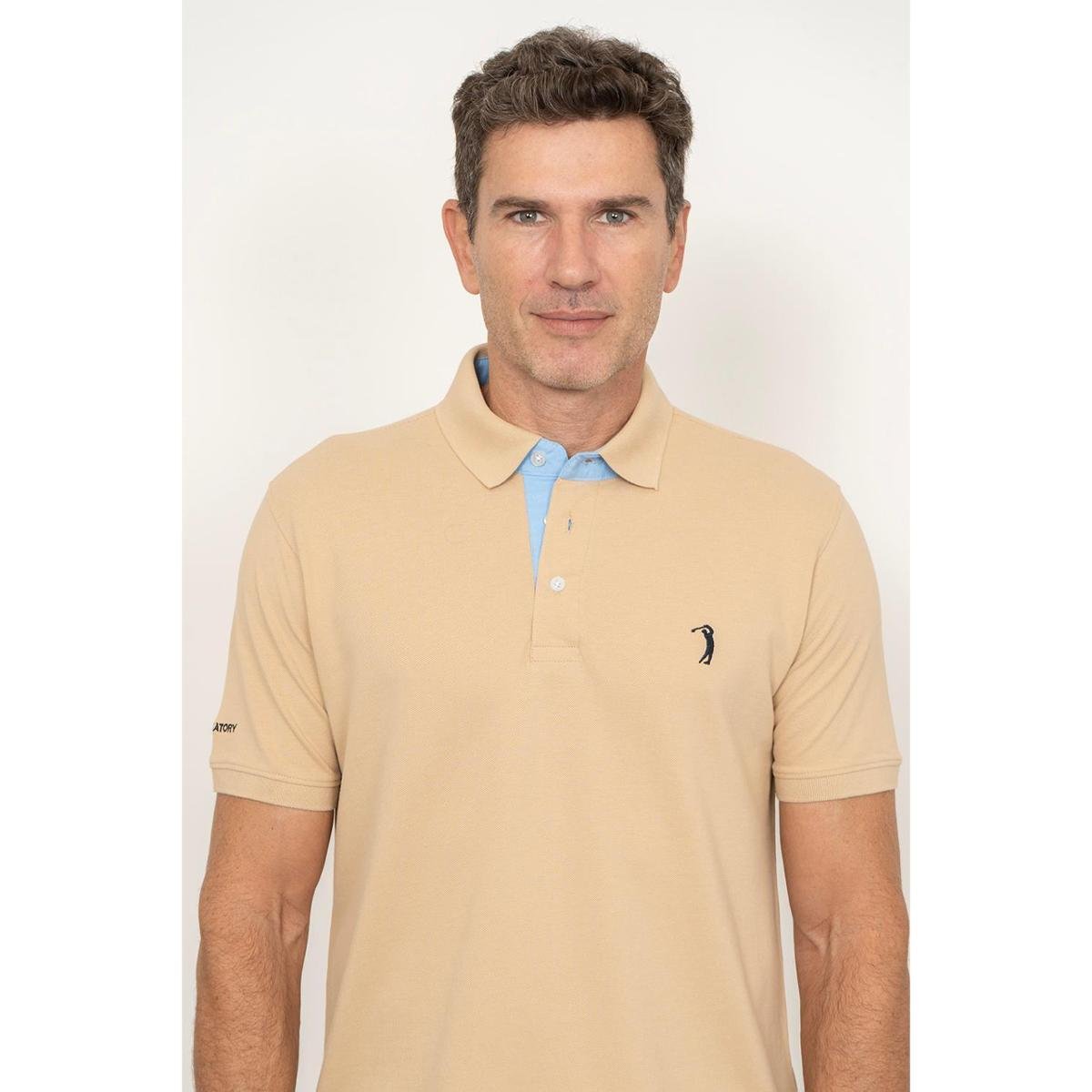 Camisa Polo Bege Safari Lisa Aleatory